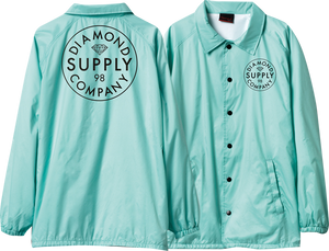 DIAMOND STAMPED COACHES JACKET S-DIAMOND BLU/WHT