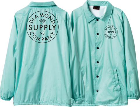 DIAMOND STAMPED COACHES JACKET S-DIAMOND BLU/WHT