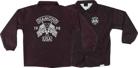 DIAMOND USA COACHES JACKET S-BURGUNDY