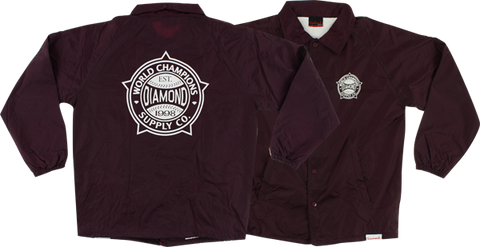 DIAMOND WORLD RENOWNED COACHES JACKET XL-BURGUNDY