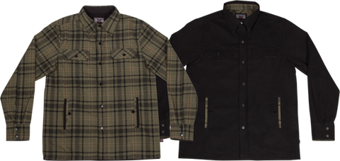 IND SWITCH REVERSIBLE OVERSHIRT JACKET M-GRN PLAID