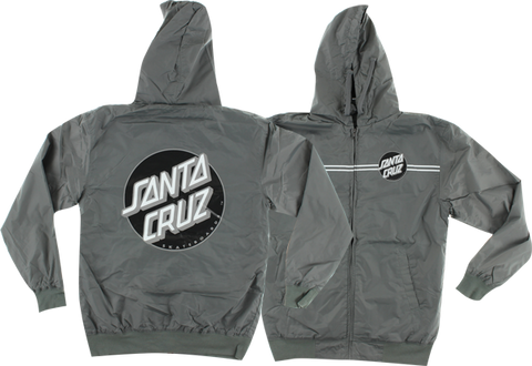 SC DOT HOODED WINDBREAKER S-CHARCOAL