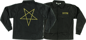 THRASHER PENTAGRAM COACH JACKET S-BLK/GOLD