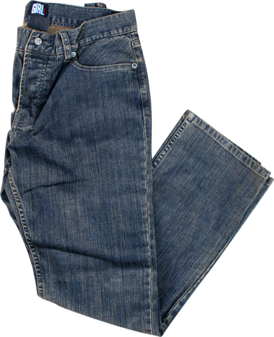 GIRL JEAN 28-ANTIQUE INDIGO fitted