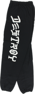 THRASHER SKATE & DESTROY SWEATPANTS S-BLK/WHT