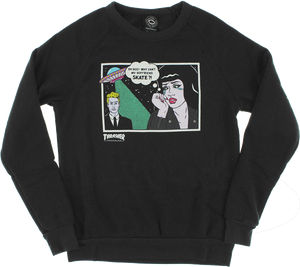 THRASHER ALIEN BOYFRIEND CREW/SWT S-BLACK