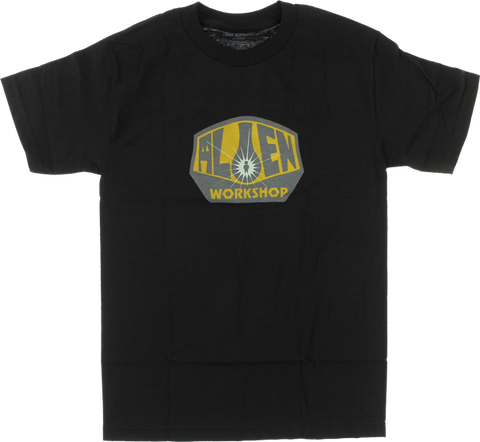 AW OG LOGO SS S-BLACK W/GOLD/GREY