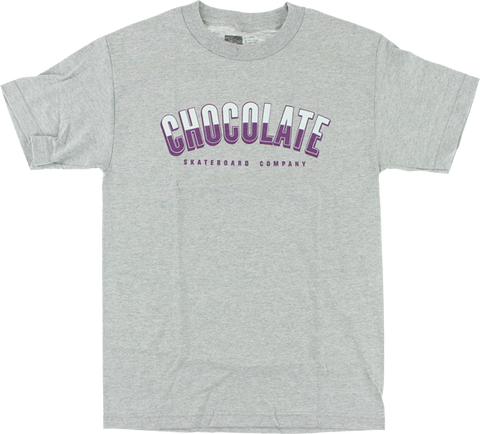 CHOC ATHLETICS SS S-HEATHER GREY/PUR