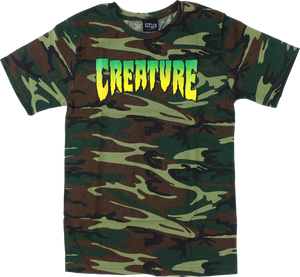 CREATURE LOGO SS S-CAMOFLAGE GREEN