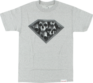 DIAMOND DMND SKULLS SS S-HEATHER GREY