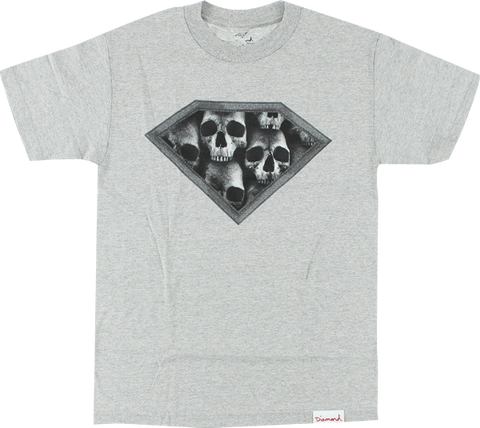 DIAMOND DMND SKULLS SS S-HEATHER GREY