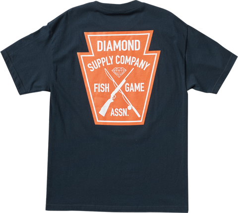 DIAMOND FISH & GAME CREST SS M-NAVY