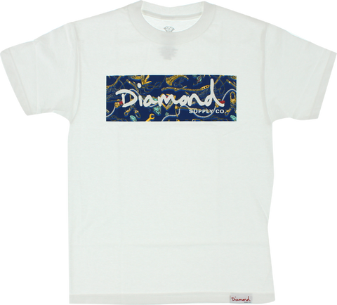 DIAMOND LOW LIFE BOX SS XXL-WHT/NAVY