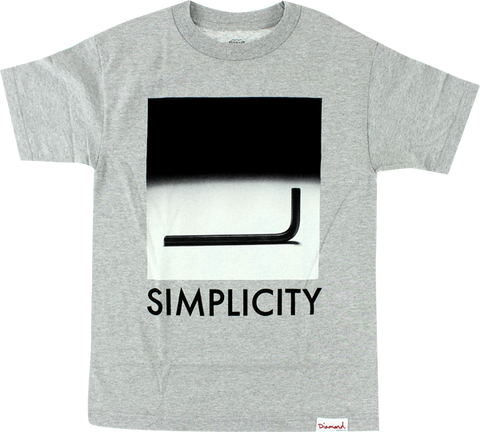 DIAMOND SIMPLICITY SS XL-HEATHER GREY