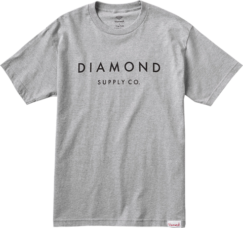 DIAMOND STONE CUT SS S-HEATHER GREY