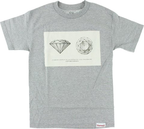 DIAMOND TRADEMARK SS M-HEATHER GREY