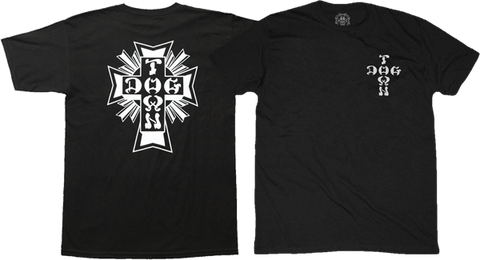 DOGTOWN CROSS LOGO SS S-BLACK