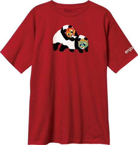 ENJ WRESTLING PANDA SS S-CARDINAL RED