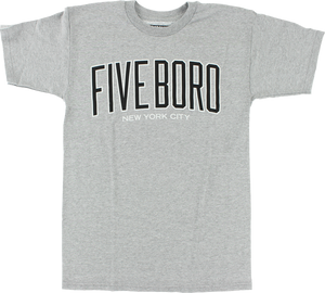 5BORO ACADEMY SS S-HEATHER GREY