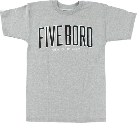 5BORO ACADEMY SS S-HEATHER GREY