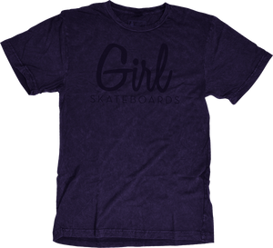 GIRL CENTURY SS S-NAVY MINERAL WASH