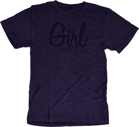 GIRL CENTURY SS S-NAVY MINERAL WASH