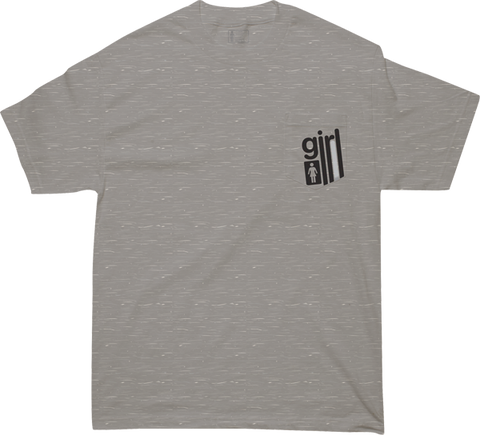 GIRL LANES POCKET SS S-HEATHER GREY