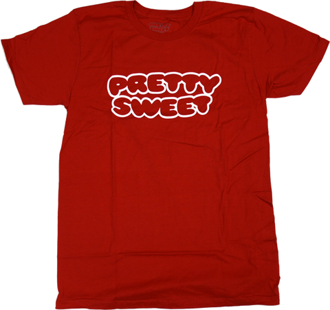 GIRL PRETTY SWEET OUTLINE SS XL-RED premium