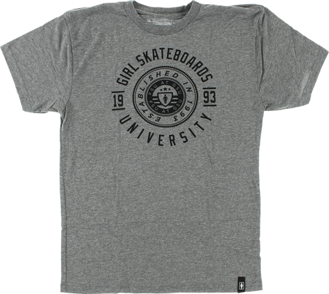 GIRL UNIVERSITY SS S-HEATHER GREY