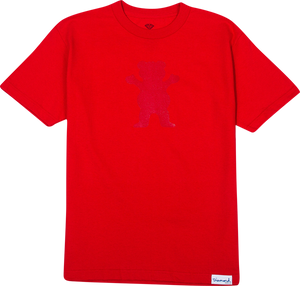 GRIZZLY TONAL BEAR CUTOUT SS XL-RED