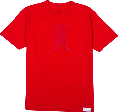 GRIZZLY TONAL BEAR CUTOUT SS XL-RED