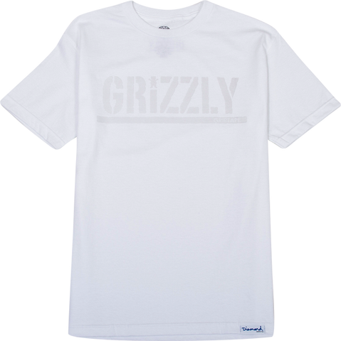 GRIZZLY TONAL STAMP SS S-WHITE