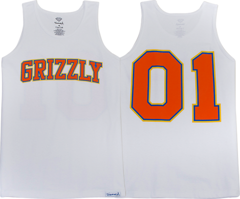 GRIZZLY THE FRESHMAN TANK L-WHITE