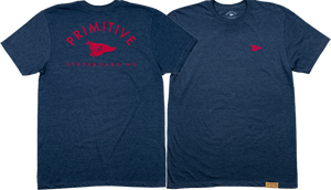 PRIMITIVE ARCH PENNANT SS S-NAVY HEATHER