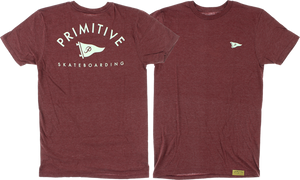 PRIMITIVE ARCH PENNANT SS M-BURGUNDY HEATHER