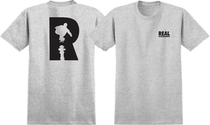 REAL SKATEBOARDS REAL R H SS XL-GREY/BLK