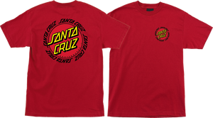 SANTA CRUZ RINGED DOT SS S-RED