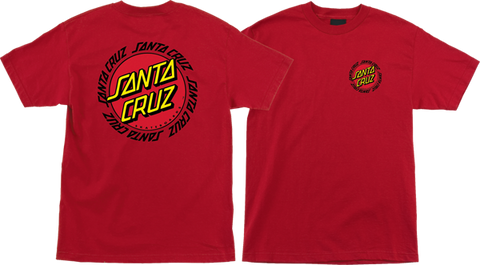 SANTA CRUZ RINGED DOT SS S-RED