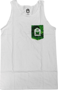 SK8MAFIA HOUSE TIE TANK TOP S-WHT/GRN