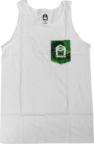 SK8MAFIA HOUSE TIE TANK TOP S-WHT/GRN