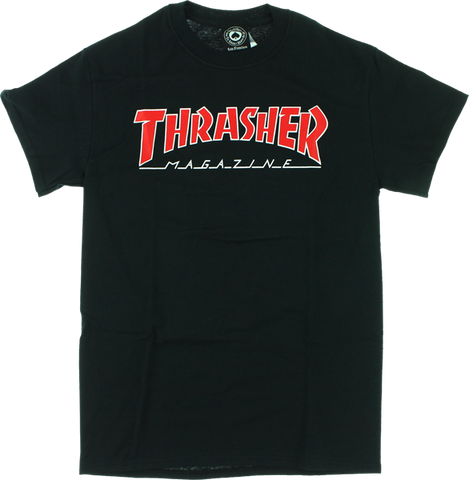 THRASHER OUTLINED SS L-BLACK