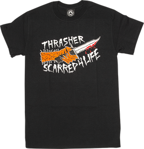 THRASHER SCARRED SS L-BLACK