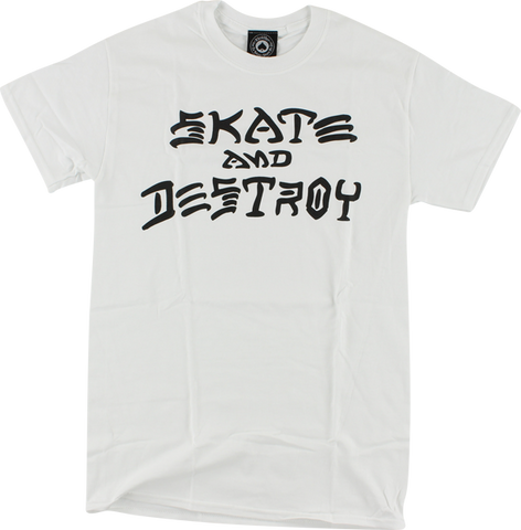 THRASHER SKATE & DESTROY SS S-WHITE