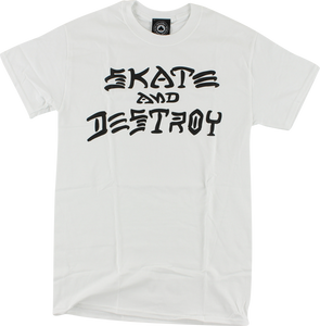 THRASHER SKATE & DESTROY SS M-WHITE