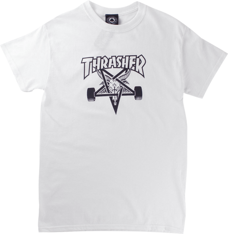 THRASHER SK8GOAT SS S-WHITE