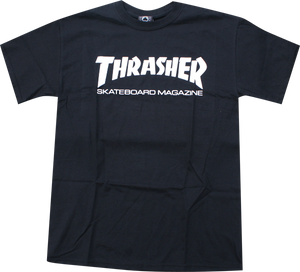 THRASHER SKATE MAG SS L-BLK/WHT