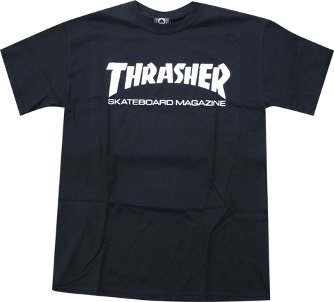 THRASHER SKATE MAG SS L-BLK/WHT