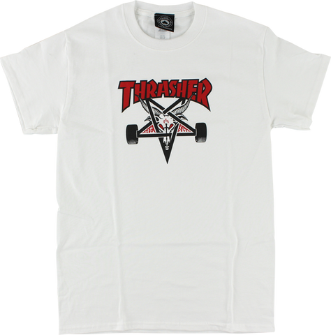 THRASHER TWO TONE SKATEGOAT SS M-WHITE