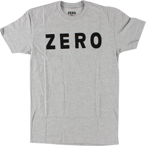 ZERO ARMY LOGO SS M-HEATHER GREY/BLK