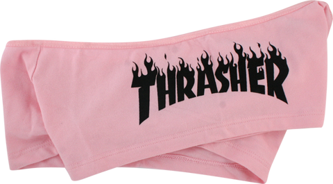 THRASHER GIRLS FLAME HOT SHORTS S-PINK/BLK